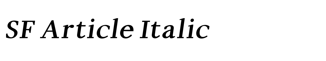 SF Article Italic